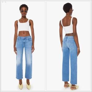 Mother The Mid Rise Rambler Zip Ankle in Out Of The Blue Size 31